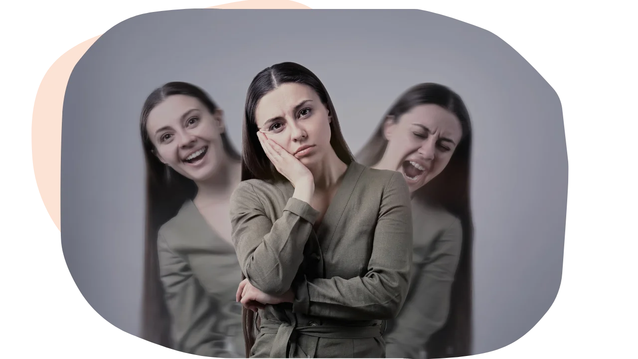 Woman struggling with her Borderline Personality Disorder (BPD)