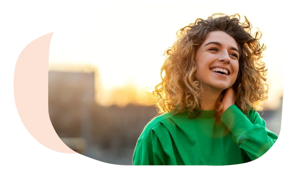 Woman happy after her Intensive Outpatient mental health program